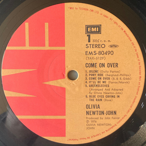 Olivia Newton-John = オリビア・ニュートン・ジョン - Come On Over = 水のなかの妖精 (LP, Album) - 画像 (4)