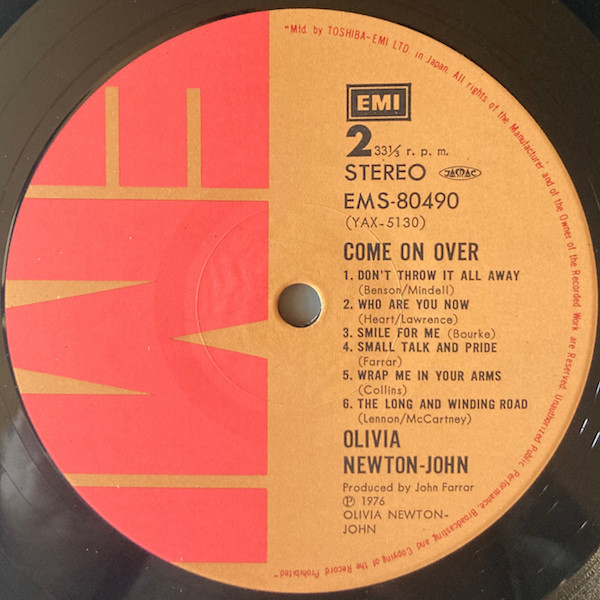 Olivia Newton-John = オリビア・ニュートン・ジョン - Come On Over = 水のなかの妖精 (LP, Album) - 画像 (5)