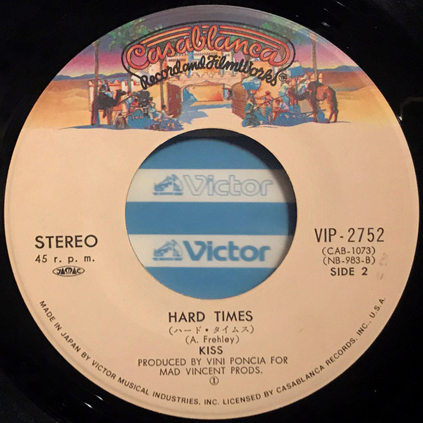 Kiss - I Was Made For Lovin' You / Hard Times (7", Single) - 画像 (4)