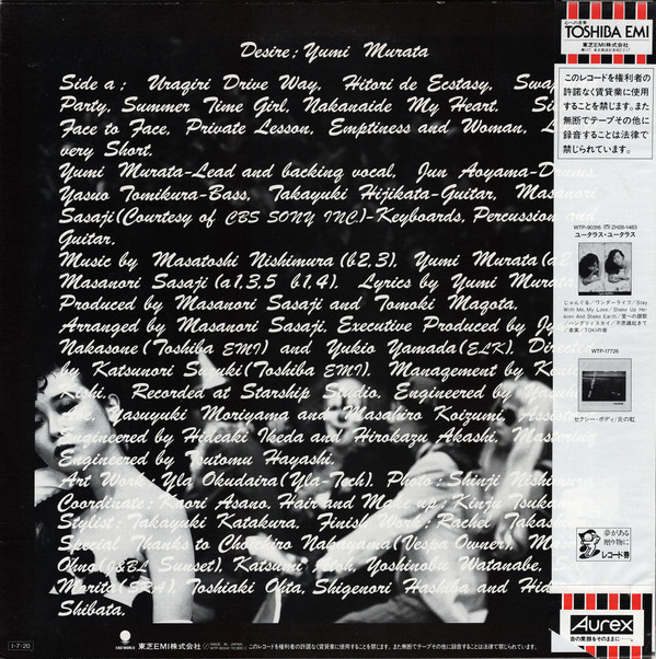 村田有美 - Desire (LP, Album) - 画像 (2)