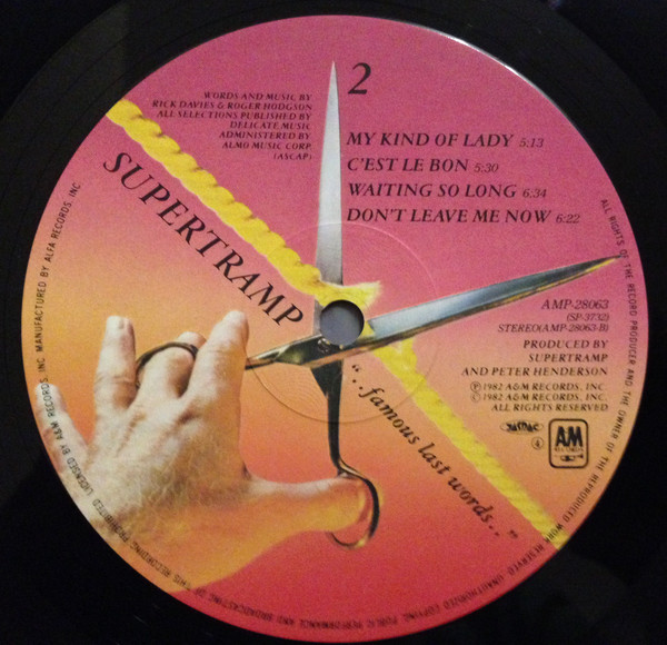 Supertramp - "...Famous Last Words..." (LP, Album) - 画像 (4)