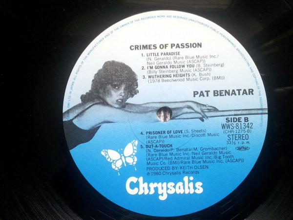Pat Benatar - Crimes Of Passion (LP, Album) - 画像 (4)