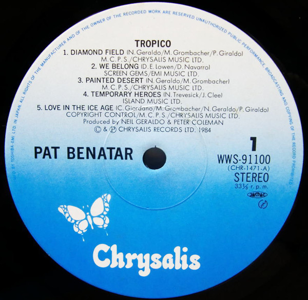 Pat Benatar - Tropico (LP, Album) - 画像 (3)