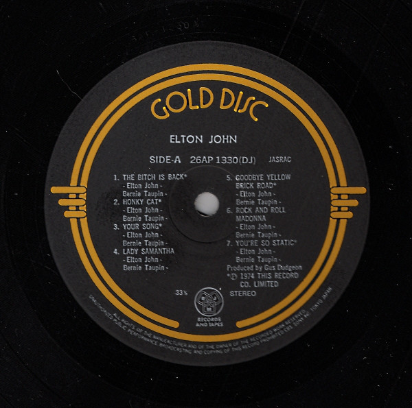 Elton John - Gold Disc (LP, Comp) - 画像 (5)