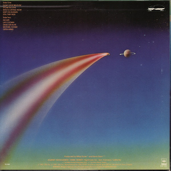Journey - Escape (LP, Album, Emb) - 画像 (3)