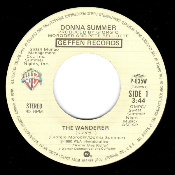 Donna Summer - The Wanderer (7", Single) - 画像 (3)