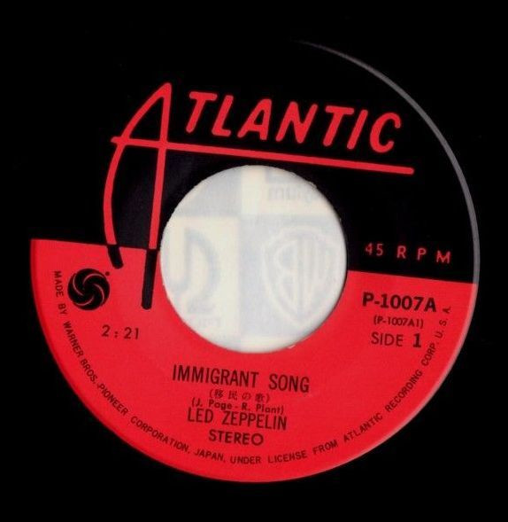 Led Zeppelin = レッド・ツェッペリン - Immigrant Song = 移民の歌 (7") - 画像 (5)