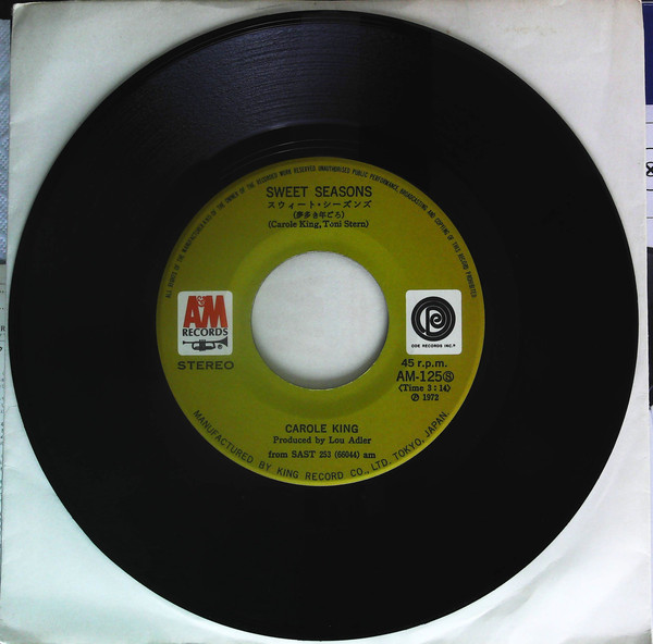 Carole King - Sweet Seasons / Pocket Money (7", Single, RE) - 画像 (3)