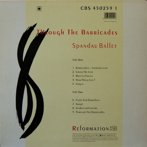 Spandau Ballet - Through The Barricades (LP, Album) - 画像 (2)