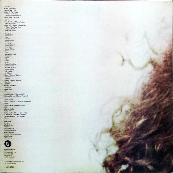 Carole King - Rhymes & Reasons (LP, Album, Gat) - 画像 (2)
