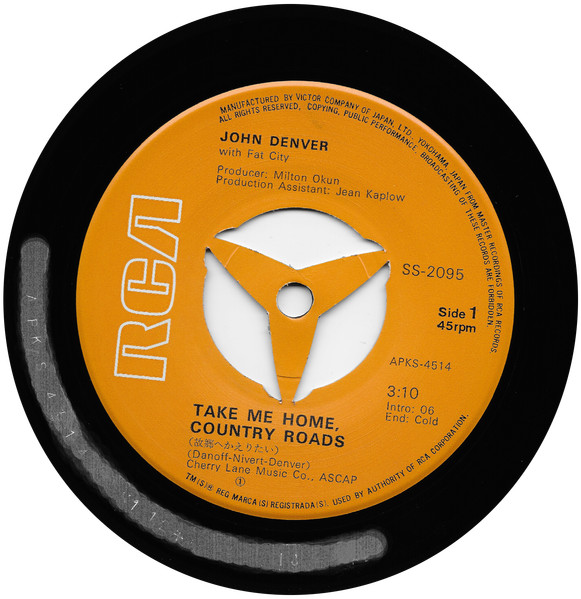 ジョン・デンバー, John Denver - 故郷へ帰りたい = Take Me Home, Country Roads / Poems, Prayers And Promises (7", Single) - 画像 (3)