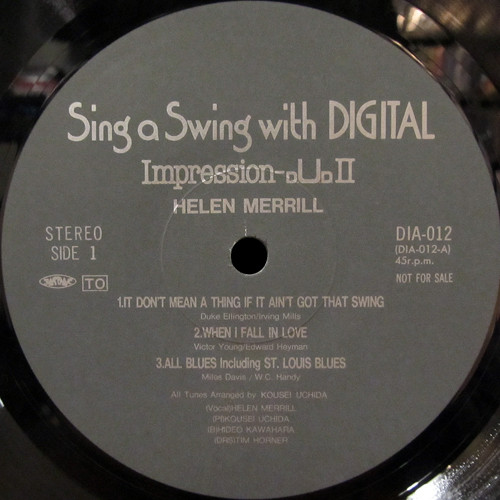 Helen Merrill - Sing A Swing With Digital (LP, Album, Promo) - 画像 (3)