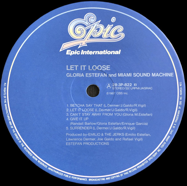 Gloria Estefan And Miami Sound Machine - Let It Loose (LP, Album) - 画像 (4)