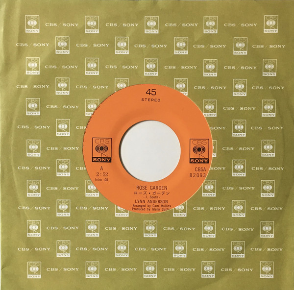 リン・アンダーソン = Lynn Anderson - ローズガーデン = Rose Garden / うつろな日曜日 = Sunday Morning Coming Down (7", Single, Lar) - 画像 (5)