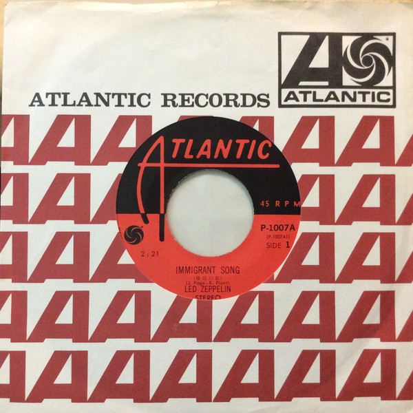 Led Zeppelin = レッド・ツェッペリン - Immigrant Song = 移民の歌 (7") - 画像 (3)