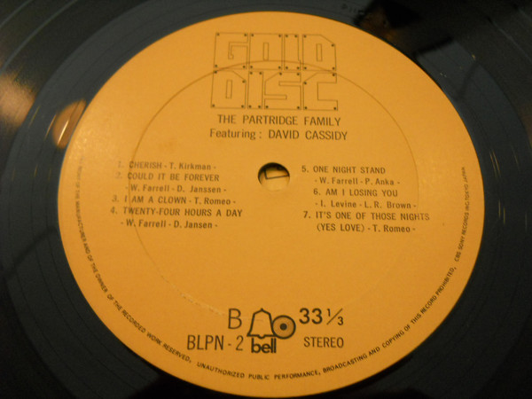 The Partridge Family Featuring David Cassidy - Gold Disc (LP, Comp) - 画像 (3)