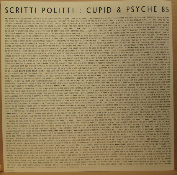 Scritti Politti - Cupid & Psyche 85 (LP, Album) - 画像 (5)