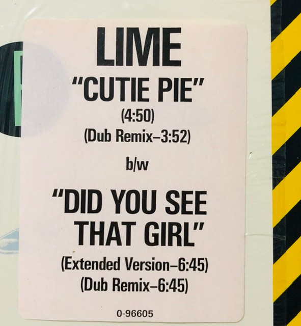 Lime (2) - Cutie Pie / Did You See That Girl (12", Single)
