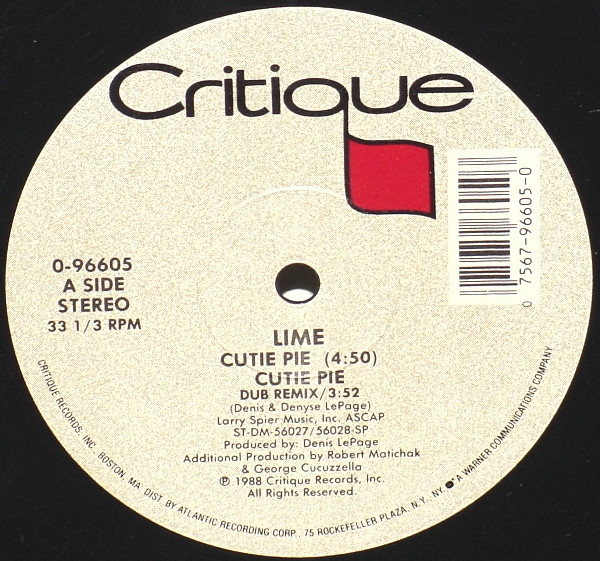 Lime (2) - Cutie Pie / Did You See That Girl (12", Single) - 画像 (2)