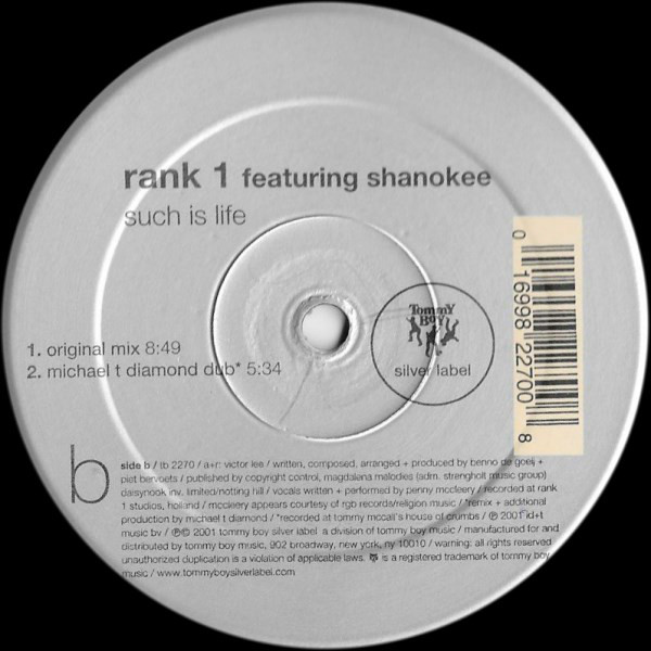 Rank 1 Featuring Shanokee - Such Is Life (12") - 画像 (2)