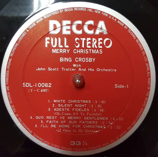 Bing Crosby - Merry Christmas (LP, Album) - 画像 (3)