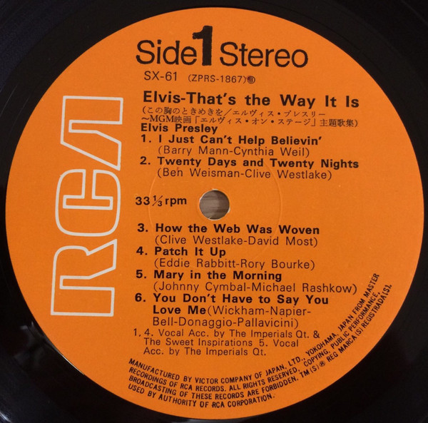 Elvis Presley - That's The Way It Is (LP, Album, RE, Gat) - 画像 (3)