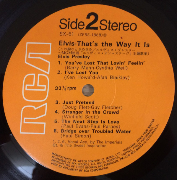 Elvis Presley - That's The Way It Is (LP, Album, RE, Gat) - 画像 (4)