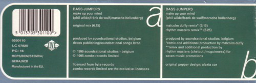 Bass Jumpers - Make Up Your Mind (12") - 画像 (2)