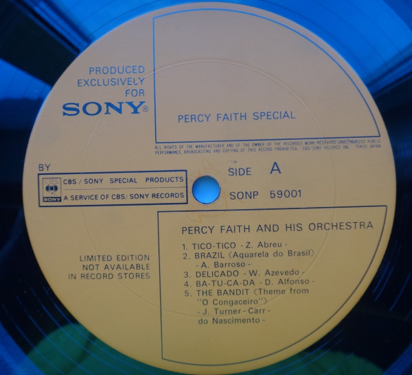 Percy Faith & His Orchestra - Percy Faith Special (LP, Comp) - 画像 (3)