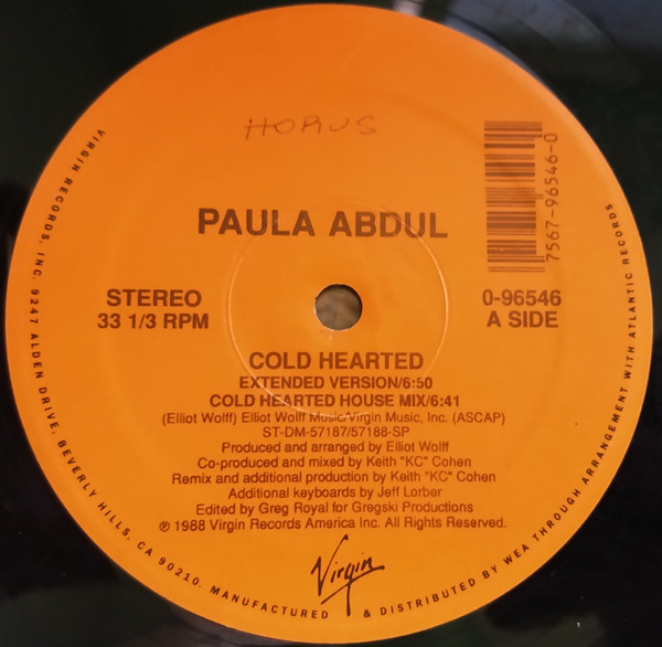 Paula Abdul - Cold Hearted (12", Single) - 画像 (3)