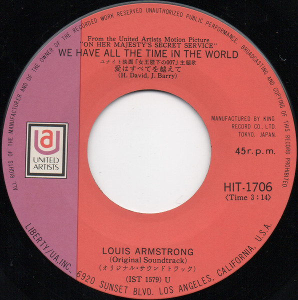 Louis Armstrong - We Have All The Time In The World (7", Single, RE) - 画像 (5)