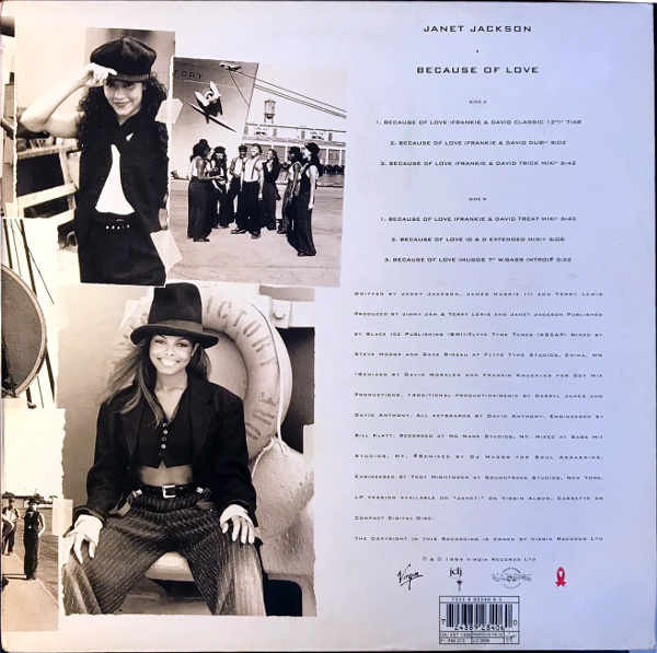 Janet Jackson - Because Of Love (12", Single)