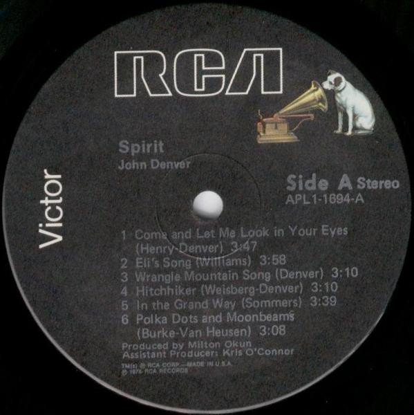 John Denver - Spirit (LP, Album, Ind) - 画像 (3)