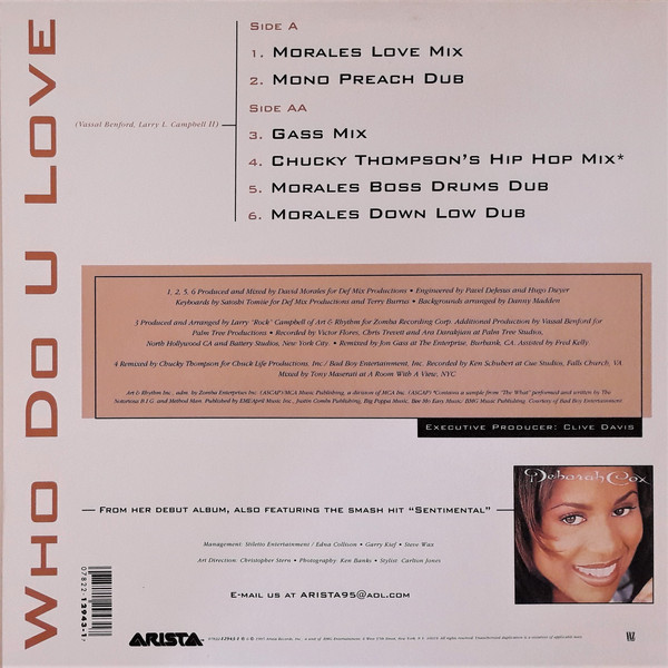 Deborah Cox - Who Do U Love (12") - 画像 (2)