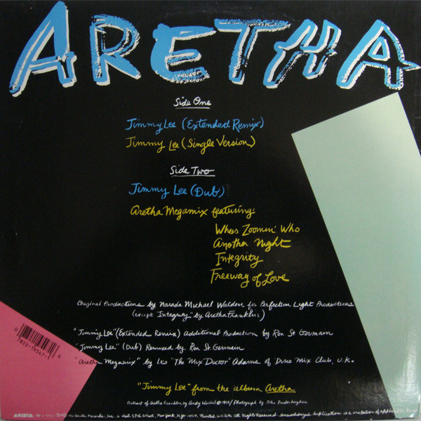 Aretha Franklin - Jimmy Lee / Aretha Megamix (12") - 画像 (2)