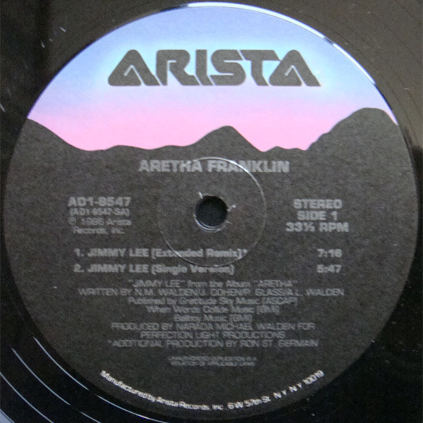Aretha Franklin - Jimmy Lee / Aretha Megamix (12") - 画像 (3)
