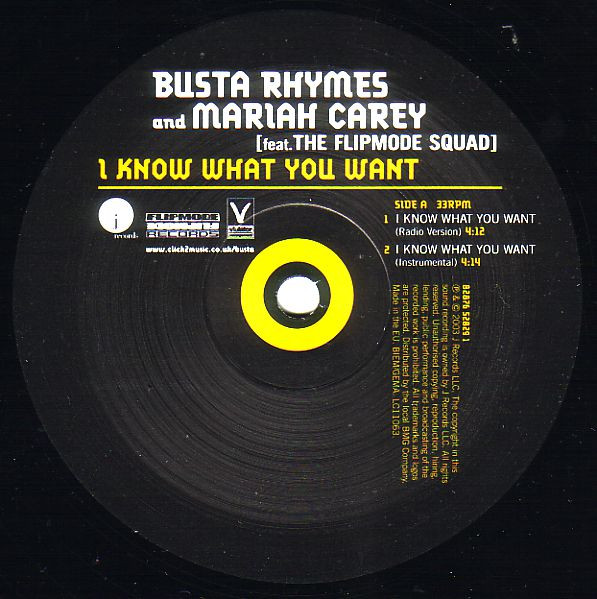 Busta Rhymes And Mariah Carey Feat. The Flipmode Squad* - I Know What You Want (12", Single) - 画像 (3)