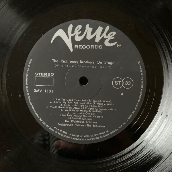 The Righteous Brothers - On Stage (LP, Album, Gat) - 画像 (5)