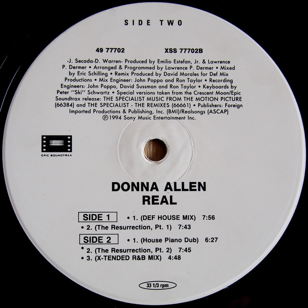 Donna Allen - Real (12") - 画像 (2)