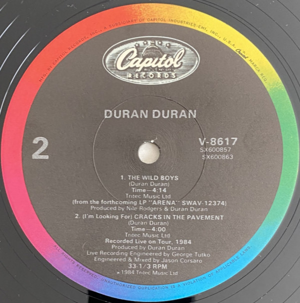Duran Duran - The Wild Boys (12", Single, Jac) - 画像 (4)