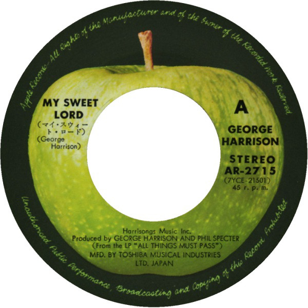 George Harrison - My Sweet Lord / Isn't It A Pity (7", Single) - 画像 (3)