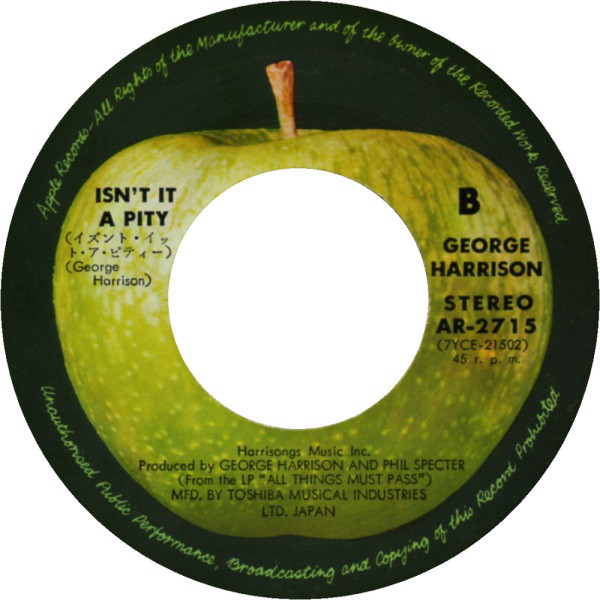 George Harrison - My Sweet Lord / Isn't It A Pity (7", Single) - 画像 (4)
