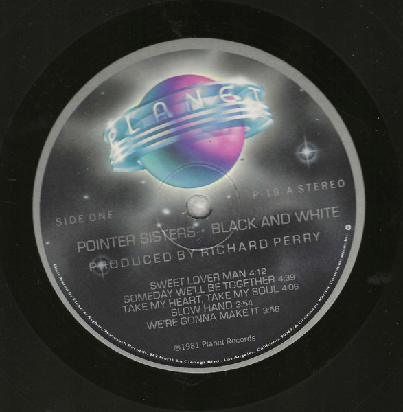 Pointer Sisters - Black & White (LP, Album, San)