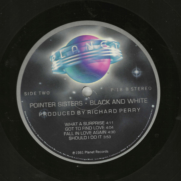 Pointer Sisters - Black & White (LP, Album, San) - 画像 (2)