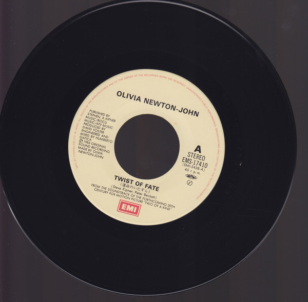 Olivia Newton-John - Twist Of Fate (7") - 画像 (3)