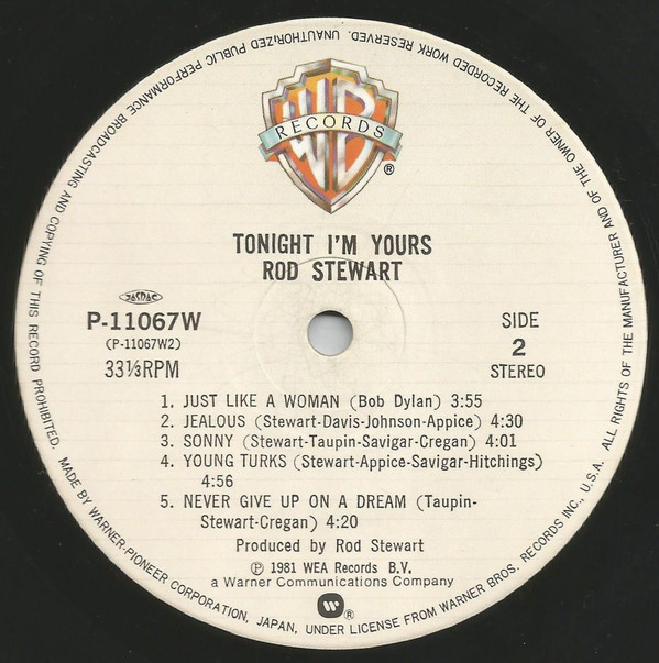 Rod Stewart - Tonight I'm Yours (LP, Album) - 画像 (4)