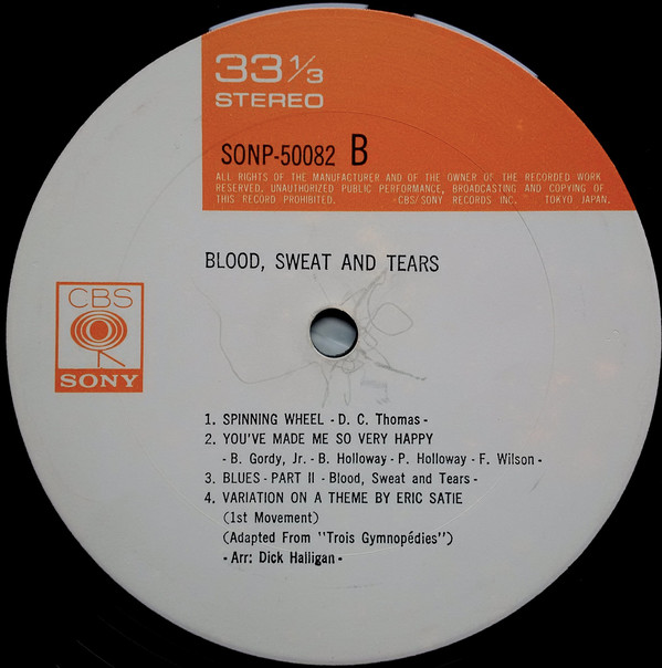 Blood, Sweat And Tears - Blood, Sweat And Tears (LP, Album) - 画像 (4)