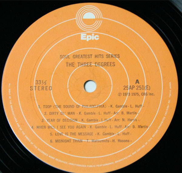 The Three Degrees - Soul Greatest Hits Series (LP, Comp) - 画像 (4)