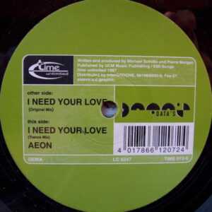 Data's - I Need Your Love (12")