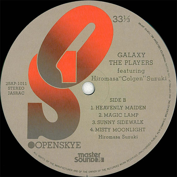 The Players Featuring Hiromasa "Colgen" Suzuki - Galaxy (LP, Album) - 画像 (5)